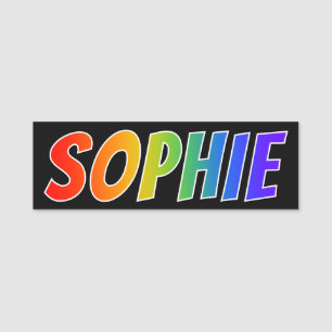 First Name "SOPHIE": Fun Rainbow Colouring Name Tag