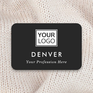 First name title custom logo black or any color tag