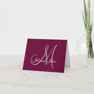 First Names Monogram Wine Wedding Invitations