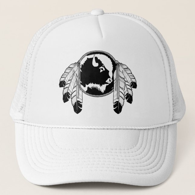 First Nation Wildlife Cap Buffalo Wildlife Art Cap (Front)