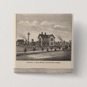 First National Bank, Kansas 2 Inch Square Button