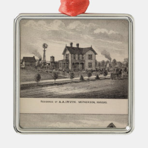 First National Bank, Kansas Metal Ornament