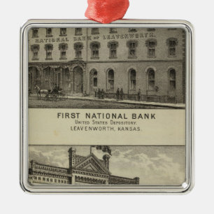 First National Bank Metal Ornament