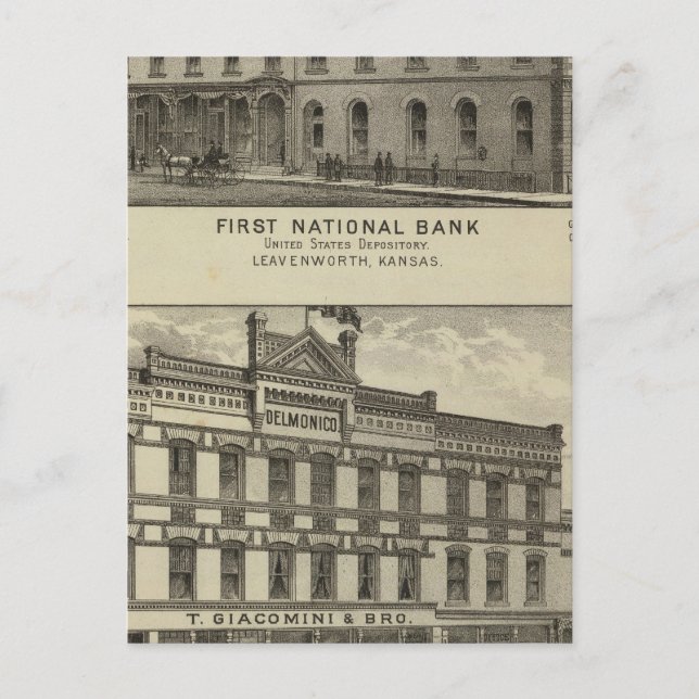 First National Bank Postcard (Front)