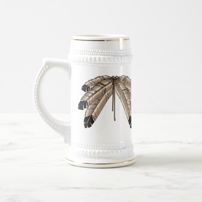 First Nations Beer Mug Wildlife Art Stein Mug (Left)
