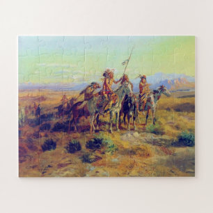 First Nations Native Braves The Scouts CM Russell Jigsaw Puzzle