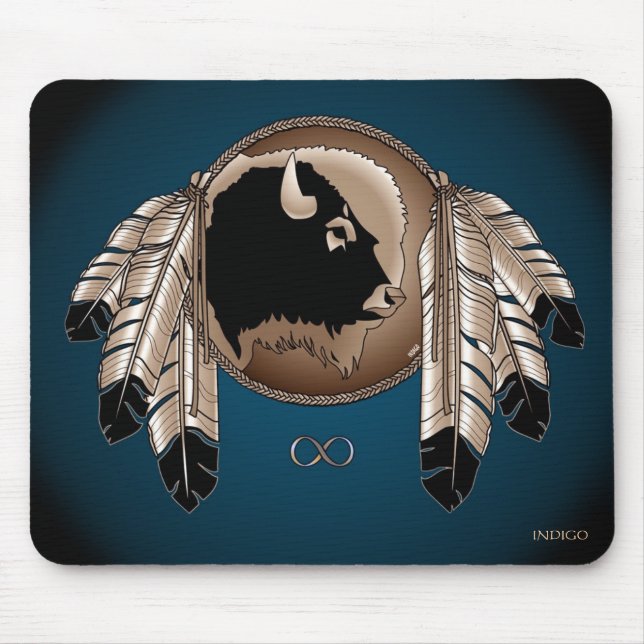 First Nations Wildlife Gifts Native Art Mousepad (Front)