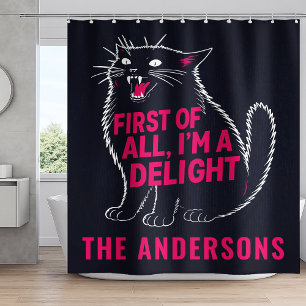 First Of All I'm A Delight Roaring Black Cat