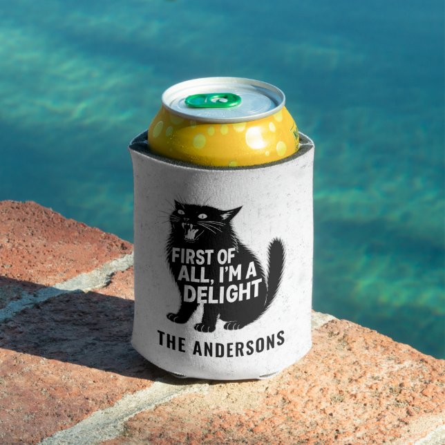 First Of All I'm A Delight Roaring Black Cat Can Cooler (In Situ Pool)