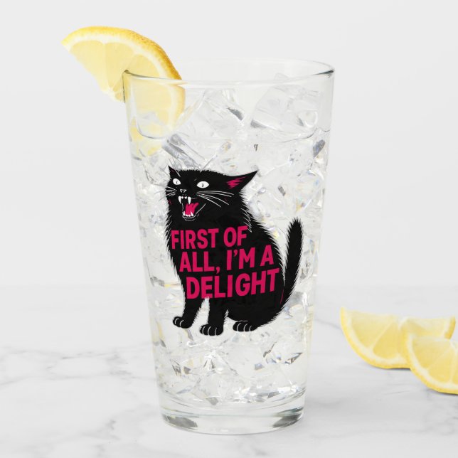 First Of All I'm A Delight Roaring Black Cat Glass (Front Ice)