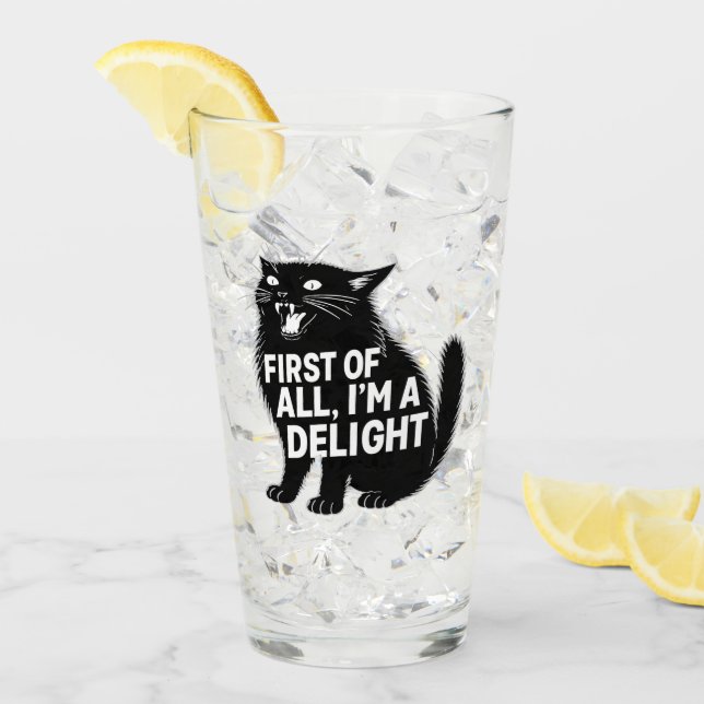 First Of All I'm A Delight Roaring Black Cat Glass (Front Ice)