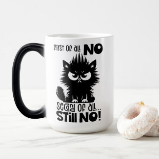 First Of All, No Funny Cat Lover Gift Magic Mug