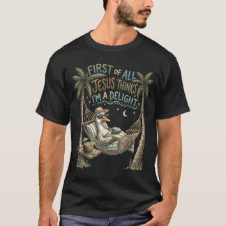 First Of Jesus Thinks A Delight Goose Design T-Shirt