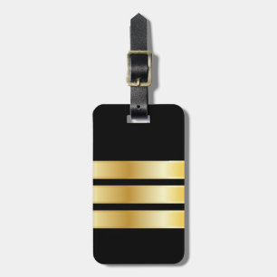First Officer Pilot Uniform Fun Luggage Tag
