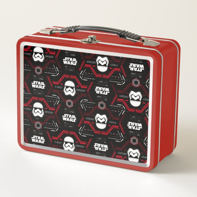 First Order Stormtrooper Pattern Metal Lunch Box (Front)