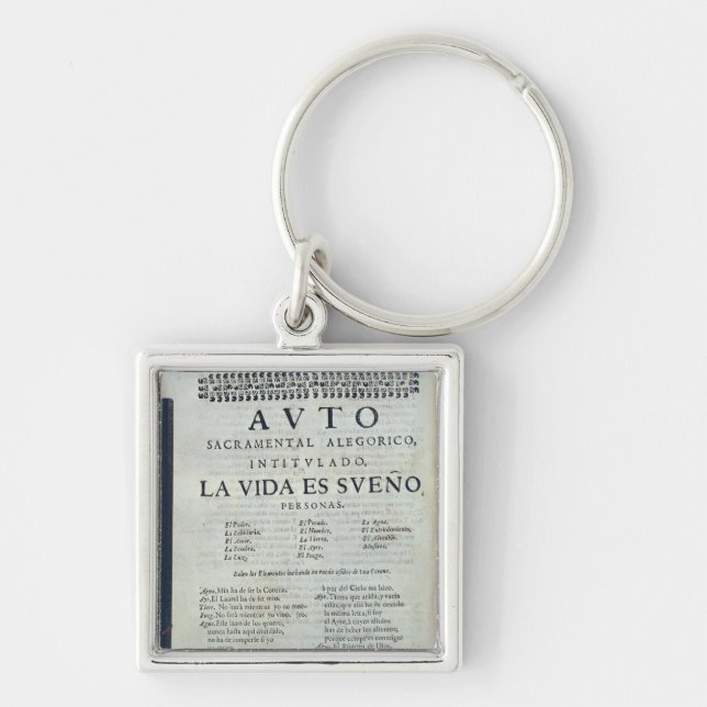First page of 'La Vida es Sueno' Keychain (Front)
