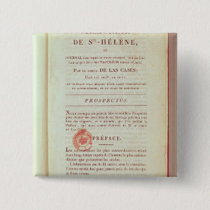 First page of 'Memorial de Sainte-Helene' 2 Inch Square Button