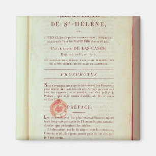 First page of 'Memorial de Sainte-Helene' Magnet