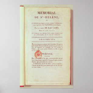 First page of 'Memorial de Sainte-Helene' Poster