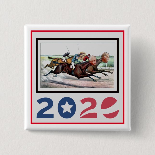 First Past the Post 2020 2 Inch Square Button (Front)