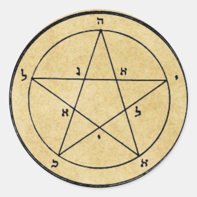 First Pentacle of Mercury Classic Round Sticker (Front)