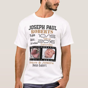 First Photos Film Strip Personalized New Baby T-Shirt