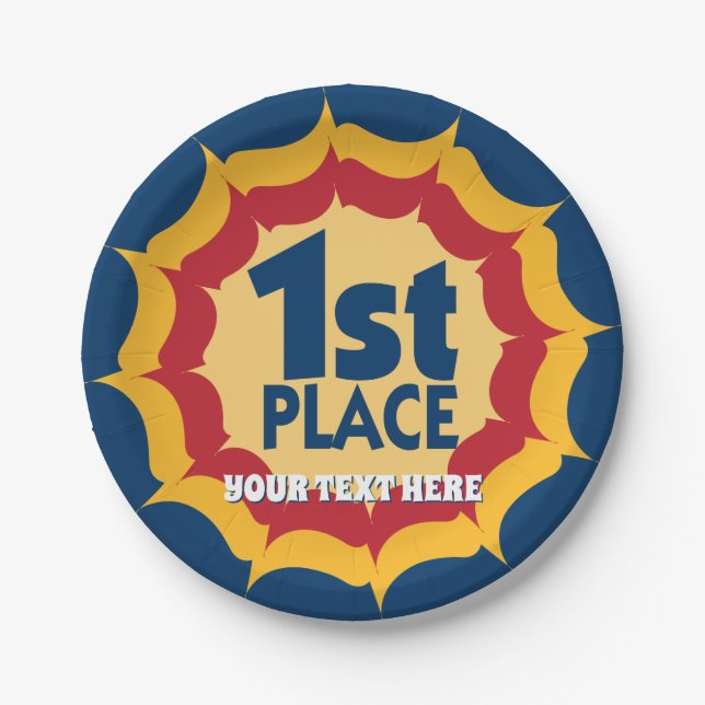 First Place Award Winner Paper Plate (Front)