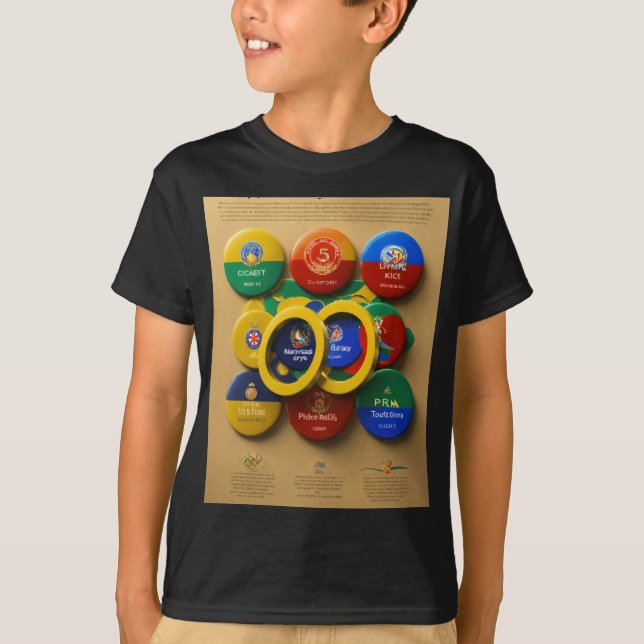 First Place Olympic Gold Medal Badge T-Shirt (Front)