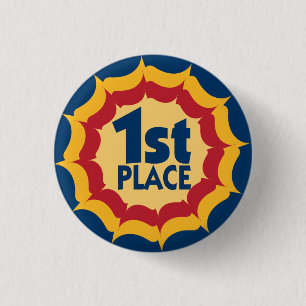 First Place Ribbon Winner Badge 1 Inch Round Button