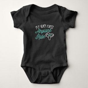 First Plane Fligh My Very First Airplane Ride Baby Bodysuit