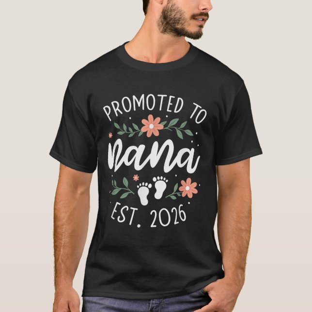 First Pregnancy Announcement Grandma - Promoted To T-Shirt (Front)