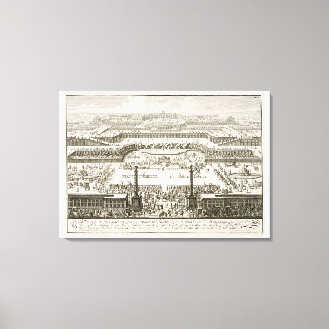 First Proposal for the Schonbrunn Palace, Vienna, Canvas Print (Front)