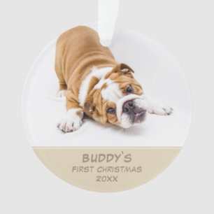 First Puppy Christmas Personalized Pet Photo Ornament