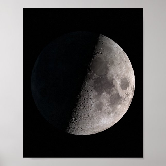 First quarter moon phase poster (Front)