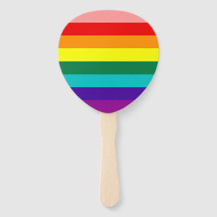 First Rainbow Pride Flag Hand Fan