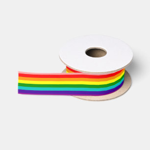 First Rainbow Pride Flag Satin Ribbon