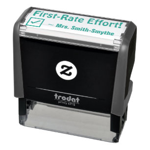 "First-Rate Effort!" + Tutor's Name Rubber Stamp