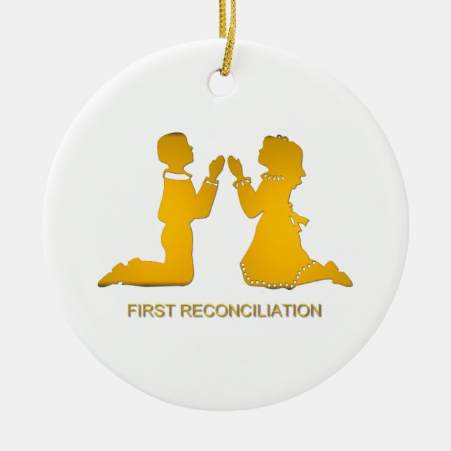 First Reconciliation Ceramic Ornament (Front)