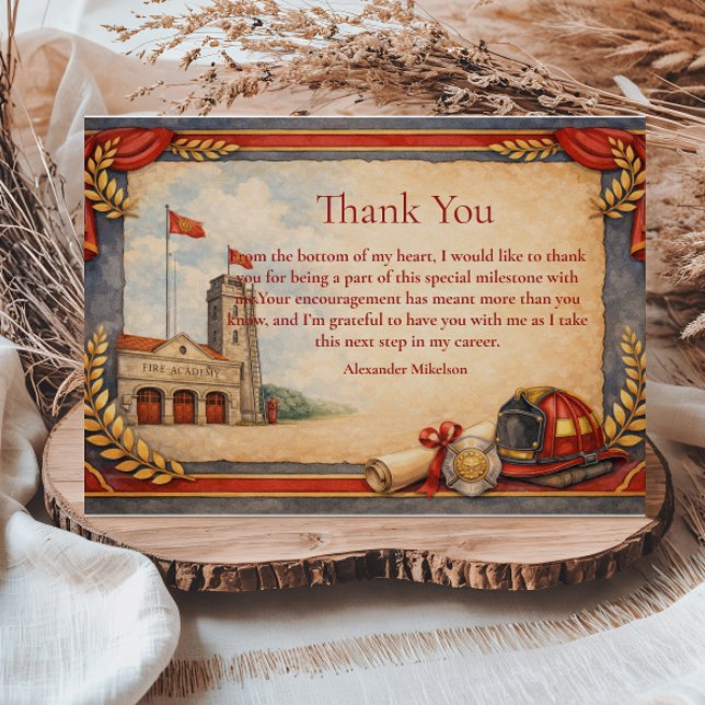 First Responder Graduation Celebration Thank You Card (Creator Uploaded)