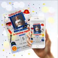 First Responder Photo Birthday Invitation