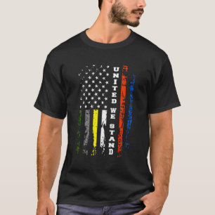 First Responder Thin Line Patriotic American Flag T-Shirt