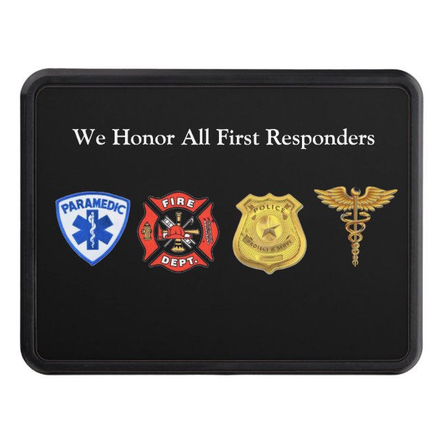 First Responders Banner Trailer Hitch Cover (Front)