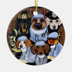 FIRST RESPONDERS CERAMIC ORNAMENT