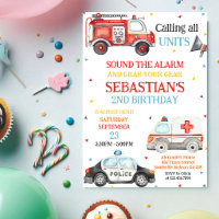 First Responders Emergency Vehicles Birthday