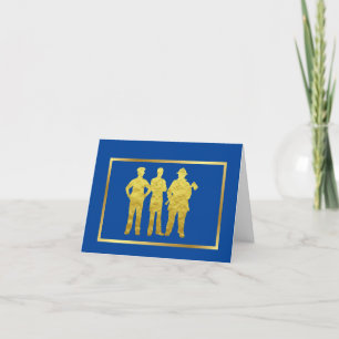 First Responders Golden Silhouettes Greeting Card