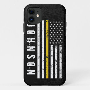 First Response Style American Gold Line Flag Case-Mate iPhone Case