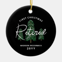 First Retired Christmas Elegant Evergreen Tree