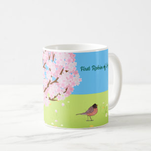 First Robin of Spring Coffee Mug