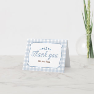 First Rodeo 1st Birthday Western Thank You Card