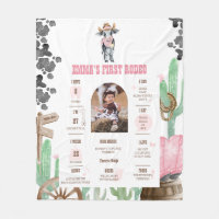 First Rodeo Baby Cow Wild West Milestone Sign